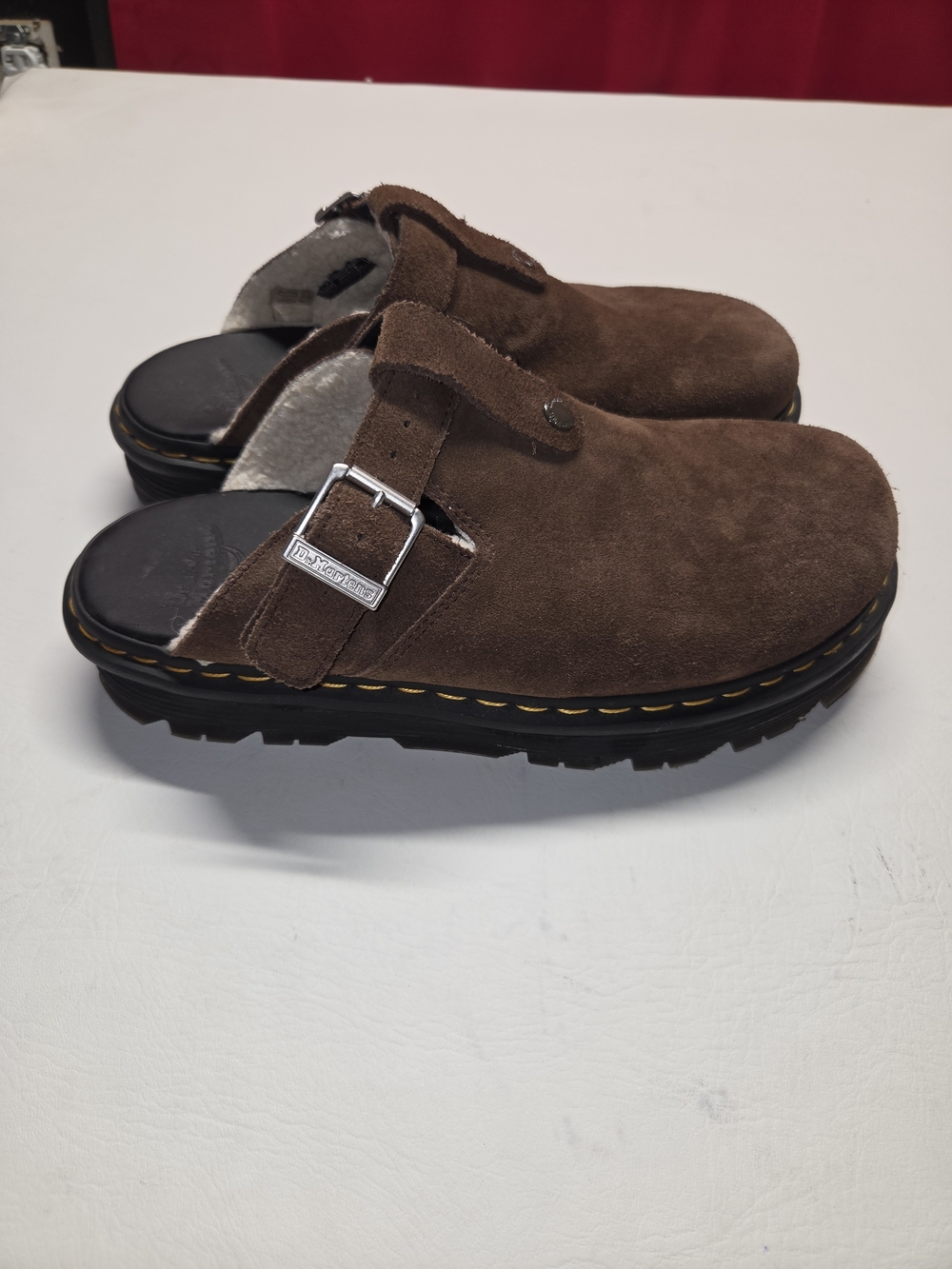 Dr. Martens Men's Zebzag Slingback Platform Mule Shoe